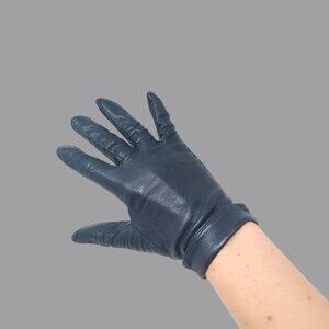 Vintage Gloves 6 3/4 Black Leather Wrist